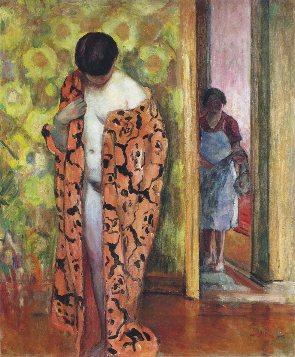 Donna in vestaglia